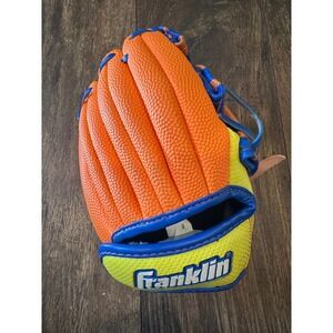 Franklin Sports Youth Baseball Glove Orange Blue Yellow‎ Artech Performance